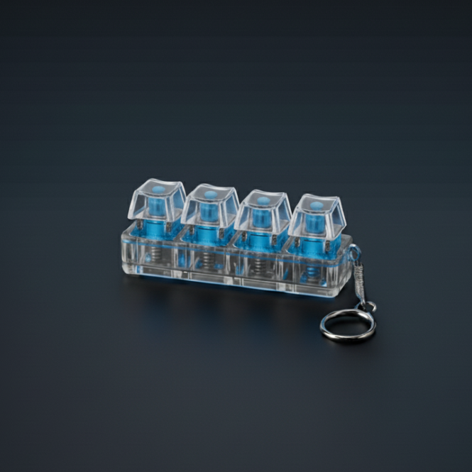 Keyboard Fidget Keychain